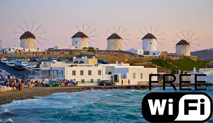 Δωρεάν Ασύρματο Ευρυζωνικό Δίκτυο (Wi-Fi) από το Δήμο Μυκόνου