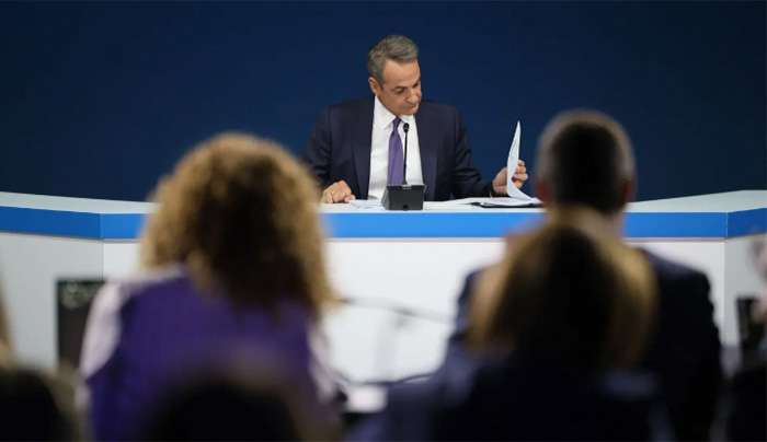 Ο Κυριάκος Μητσοτάκης στη συνέντευξη Τύπου στο πλαίσιο της ΔΕΘ 2025  Eurokinissi/ Φωτογραφία Αρχείου