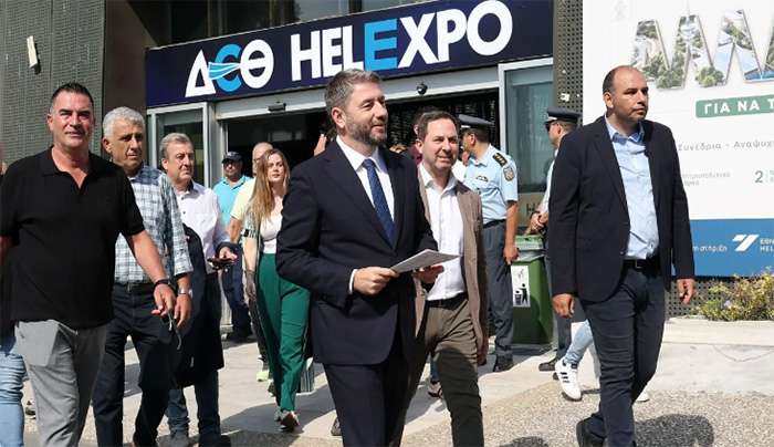 Επίσκεψη του προέδρου του ΠΑΣΟΚ, Νίκου Ανδρουλάκη στη ΔΕΘ  Eurokinissi