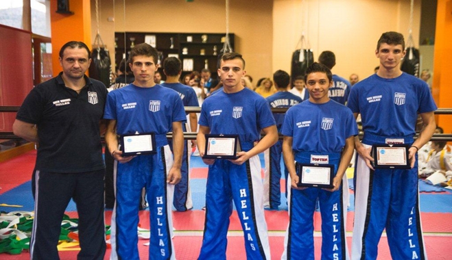 Χρυσή 4άδα της Άμιλλας στο Παγκόσμιο Πρωτάθλημα Κικ Μπόξινγκ στην Ιταλία