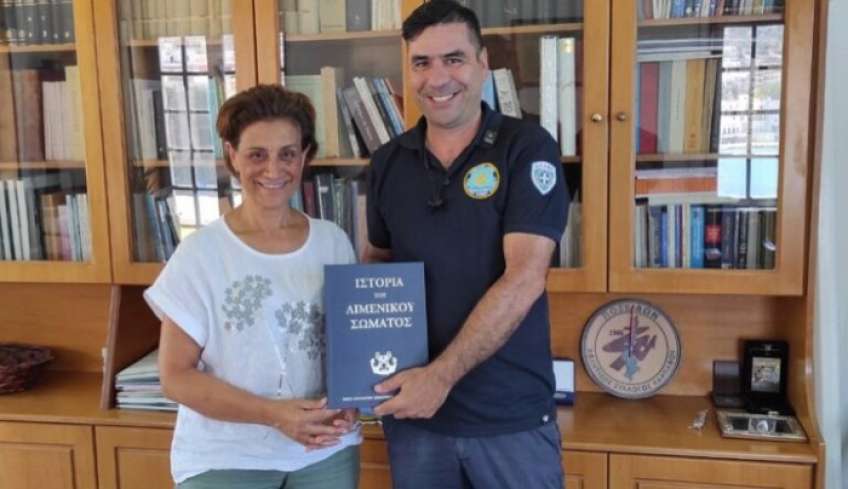 Επίσκεψη του λιμενάρχη Καρπάθου στο Επαρχείο Καρπάθου-Κάσου