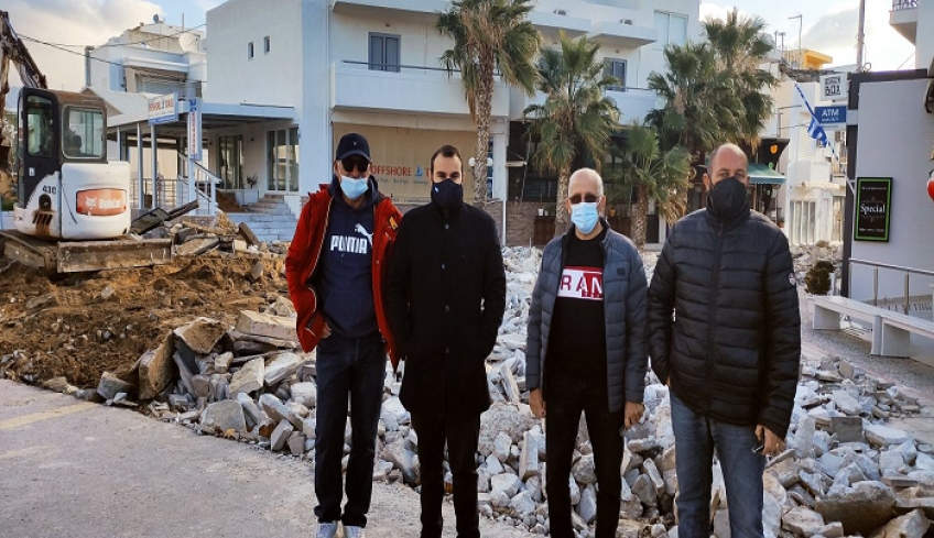 Ξεκίνησε το έργο ανάπλασης στο άνω τμήμα της πλατείας Καρδάμαινας