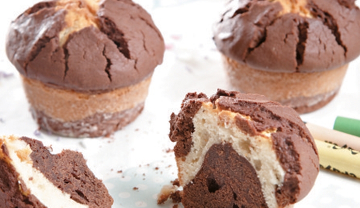 Muffin με 2 σοκολάτες για να πάει καλά η εβδομάδα
