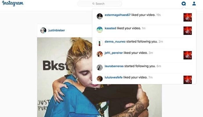 Instagram: Εμφάνιση ειδοποιήσεων και στην web έκδοση