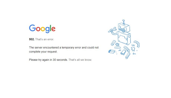«Έπεσαν» Google, gmail, blogspot και youtube