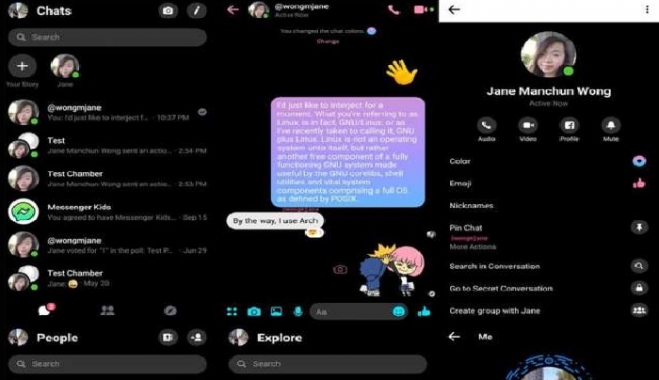 Πρόβα τζενεράλε για το dark mode του Facebook Messenger