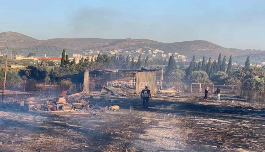 Ανάβυσσος: Σε ύφεση η μεγάλη φωτιά που έκαψε σπίτια – Παραμένουν ισχυρές δυνάμεις στην περιοχή