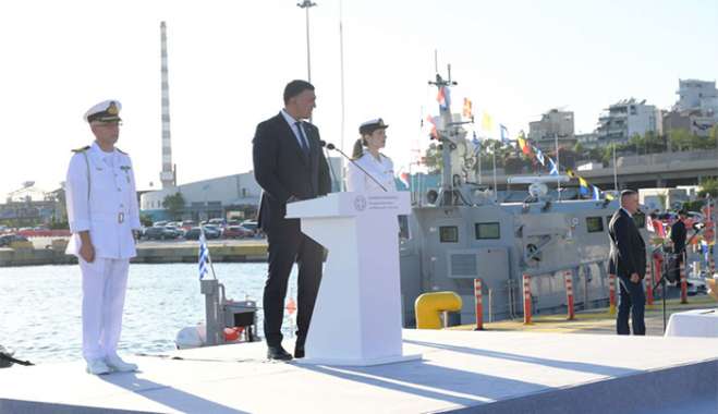 Τελετή παραλαβής και ένταξης πέντε νέων ταχύπλοων περιπολικών σκαφών στο Λιμενικό Σώμα – Ελληνική Ακτοφυλακή