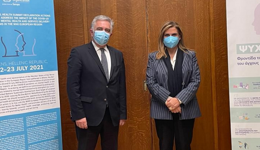 Συνάντηση Βασ. Υψηλάντη με την Υφυπουργό Υγείας κα Ζωή Ράπτη για θέματα ψυχικής υγείας στα Δωδεκάνησα