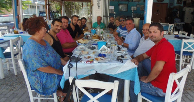 Ο Γ.Κυρίτσης με τα ΜΜΕ της Κω στου «Νικόλα του ψαρά..»