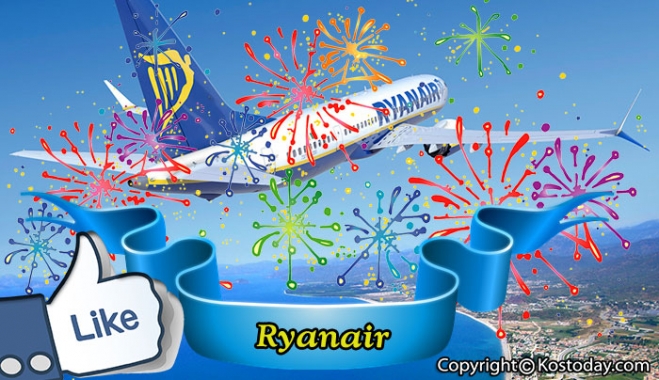 Η Ryanair γιορτάζει ρεκόρ σε Followers στο Facebook