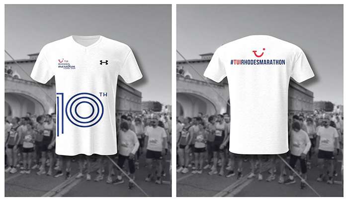Το πανέμορφο t-shirt για τον επετειακό 10ο Tui Mαραθώνιο Ρόδου