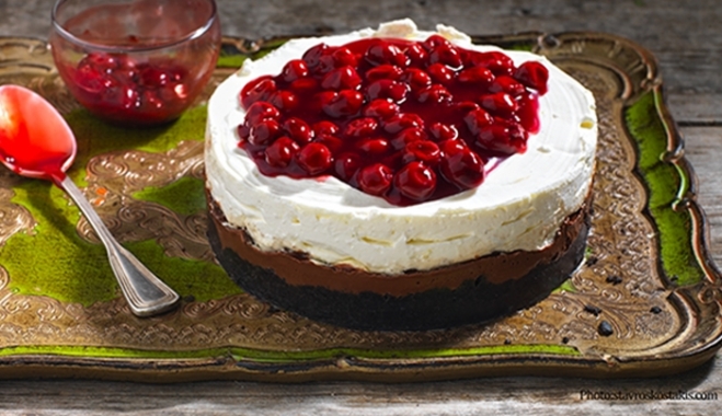 Cheesecake με Merenda και βύσσινο