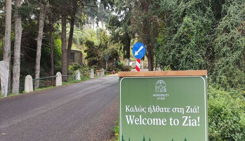 Κλάδεμα δέντρων στο δρόμο Ευαγγελίστρια-Ζιά, για την ασφαλή διέλευση μεγάλων οχημάτων, με την άδεια του δασαρχείου
