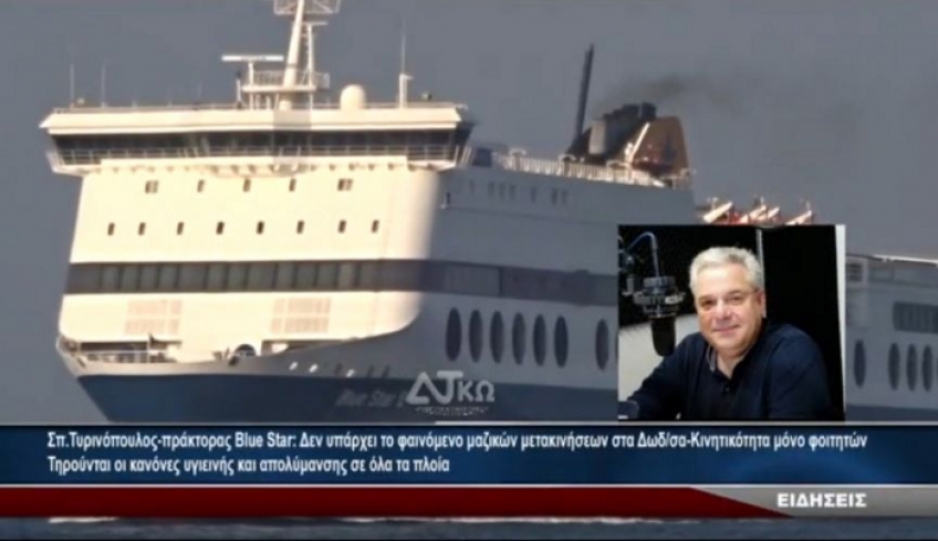 Σ.Τυρινόπουλος: Δεν υπάρχουν μαζικές μετακινήσεις στα Δωδ/σα μόνο κίνηση λόγω επιστροφής φοιτητών