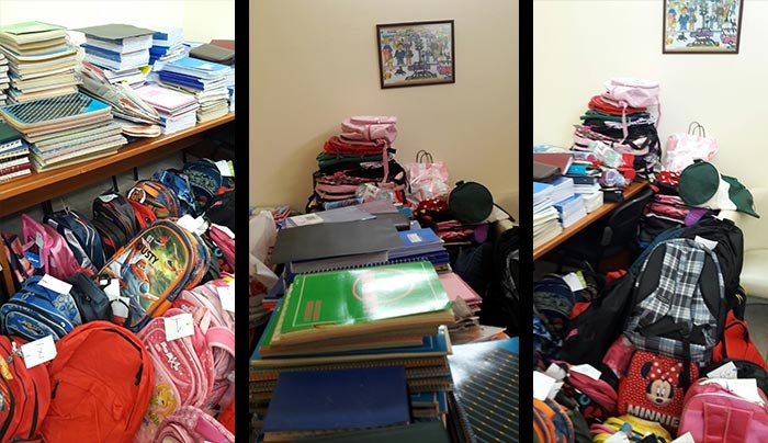 140 σχολικές τσάντες - 140 παιδικά χαμόγελα - Ξεκινά τη λειτουργία της και η Τράπεζα ρούχων, υποδημάτων και παιχνιδιών για τους συνανθρώπους μας