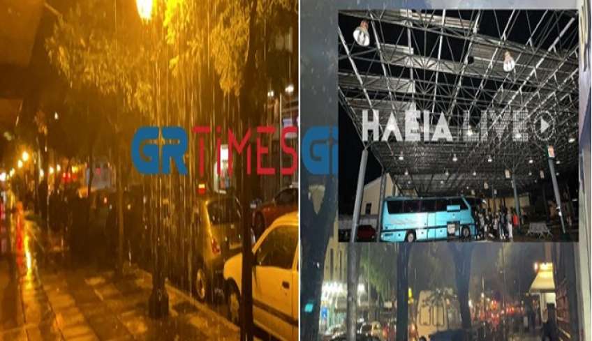 Άνοιξαν οι ουρανοί σε Πάτρα και Θεσσαλονίκη - Ανεμοστρόβιλος χτύπησε το Μεσολόγγι [εικόνες - βίντεο]