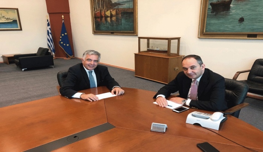 Συνάντηση του Βασ. Υψηλάντη με τον Υπουργό Εμπορικής Ναυτιλίας και Νησιωτικής Πολιτικής